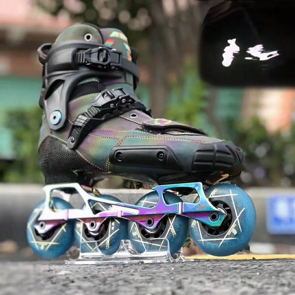 Patins inline de fibra de carbono reflexivos, sapatos profissionais para crianças e adultos, para slalom, deslizante, fsk, corrida de rua, patinação