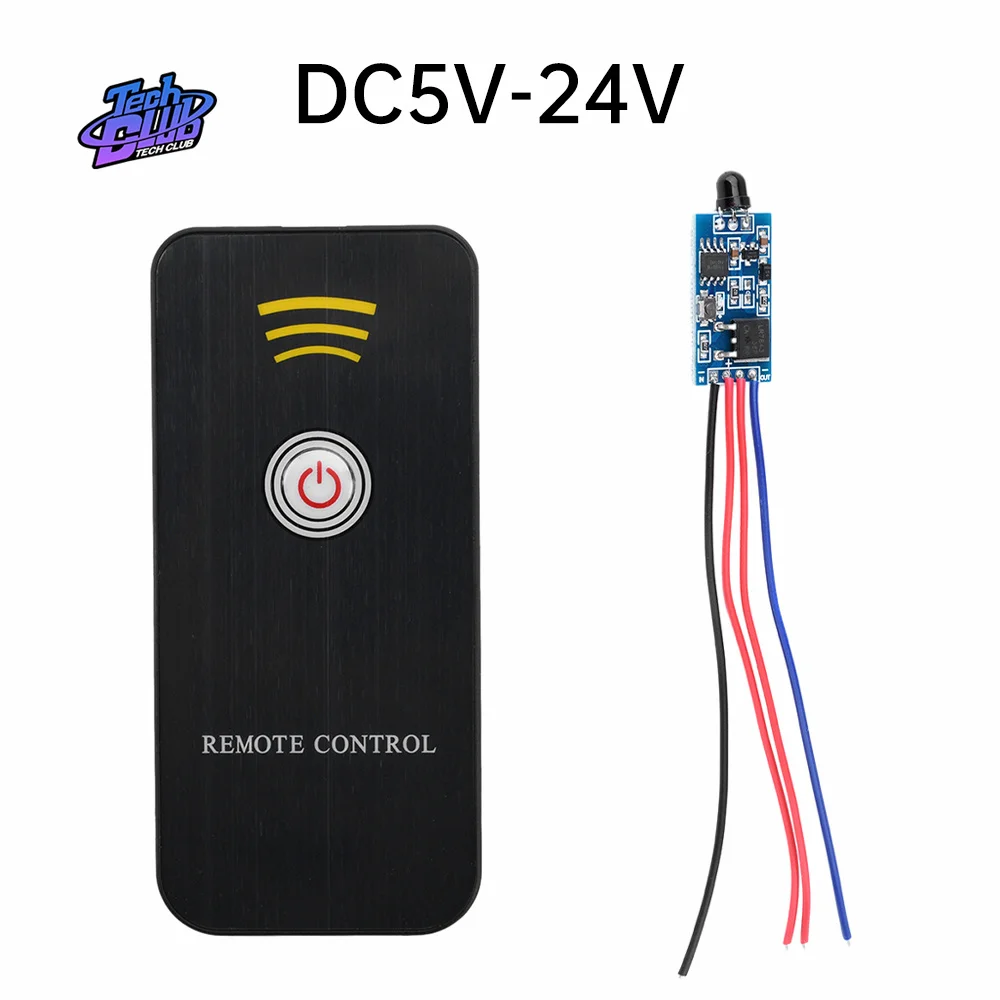 DC2.5V-5V DC5V-24V 30W 3A Infrared IR Wireless Remote Control Switch Module Kits Transmitting Receiver Power Supply