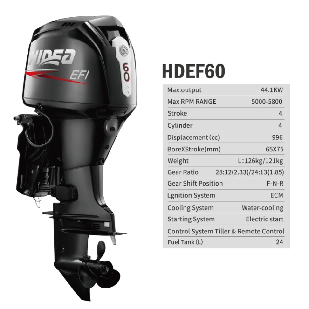 Hidea CE-geprüfter Hidea EF60 EFI Außenbordmotor, 4-Takt, 60 PS, Bootszubehör, Außenbordmotor