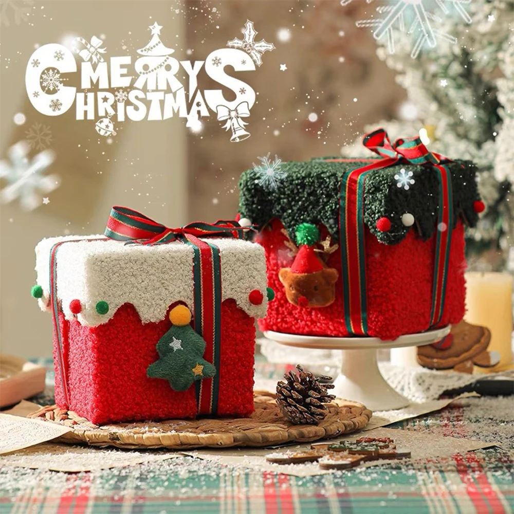 Plush Christmas Gift Boxes with Lids Cute Creative Candy Packaging for Festive Presents Special Moments
