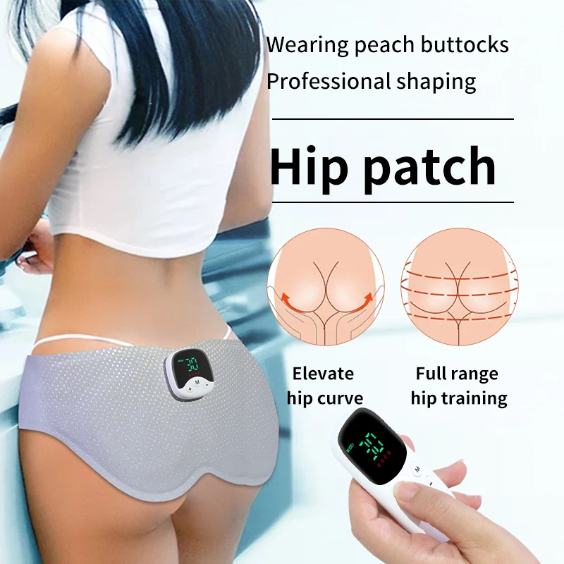 Hips Trainer Butt Muscle Stimulator USB Charging Wearable Buttocks Toner 10 Modes 30 Levels with Remote Control for Women