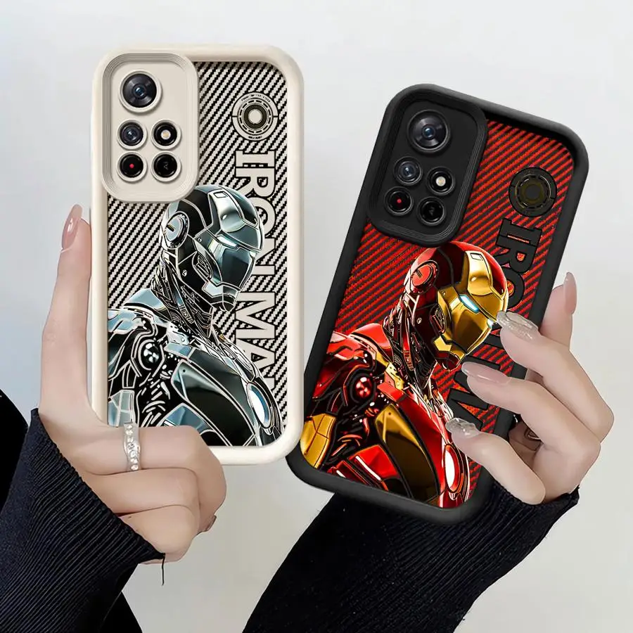 حافظة هاتف Marvel Ironman Soft Shell لهاتف Xiaomi Poco C51 X3 NFC X3 Pro C61 C50
