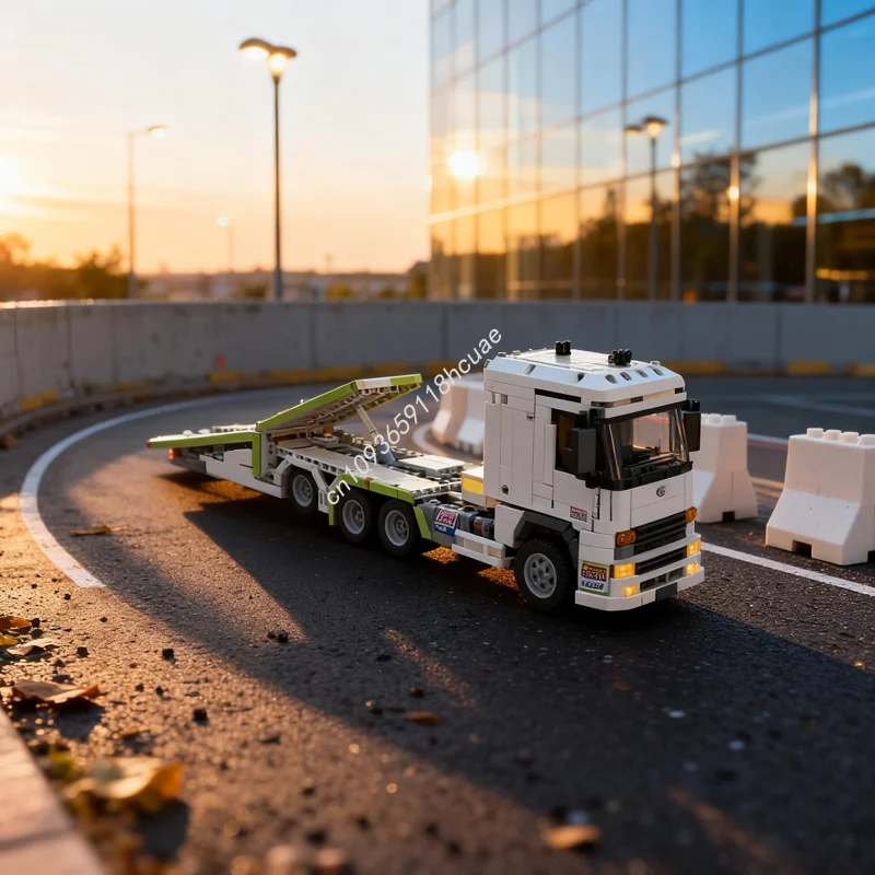 

1389 шт. MOC грузовик транспортер технический эксперт модель строительные игрушки блоки строительство сборка DIY идея Рождественский подарок детям