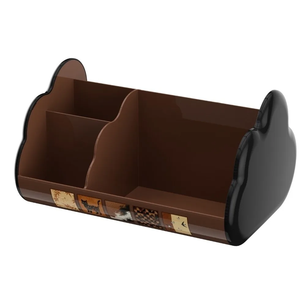 Practical Plastic Desktop Storage Box Cloud Shape Multi-Compartment Pen Holder Cosmetic Container School Office Home