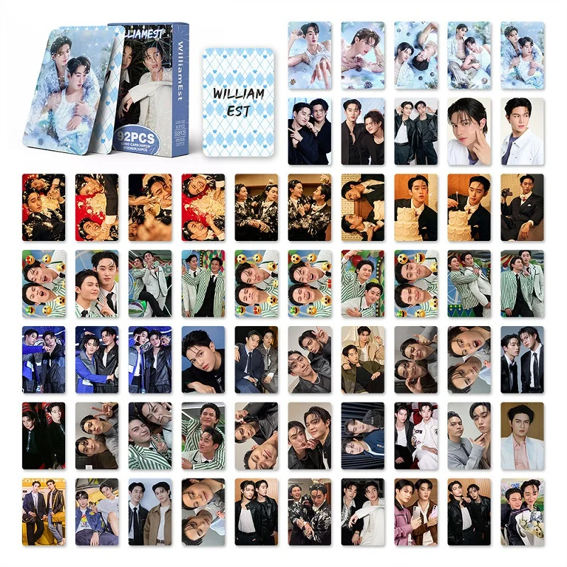 

Набор из 92 карточек WilliamEst Thai BL Star CP Lomo с наклейками - HD-карточки с фотографиями айдолов для любителей тайских дорам