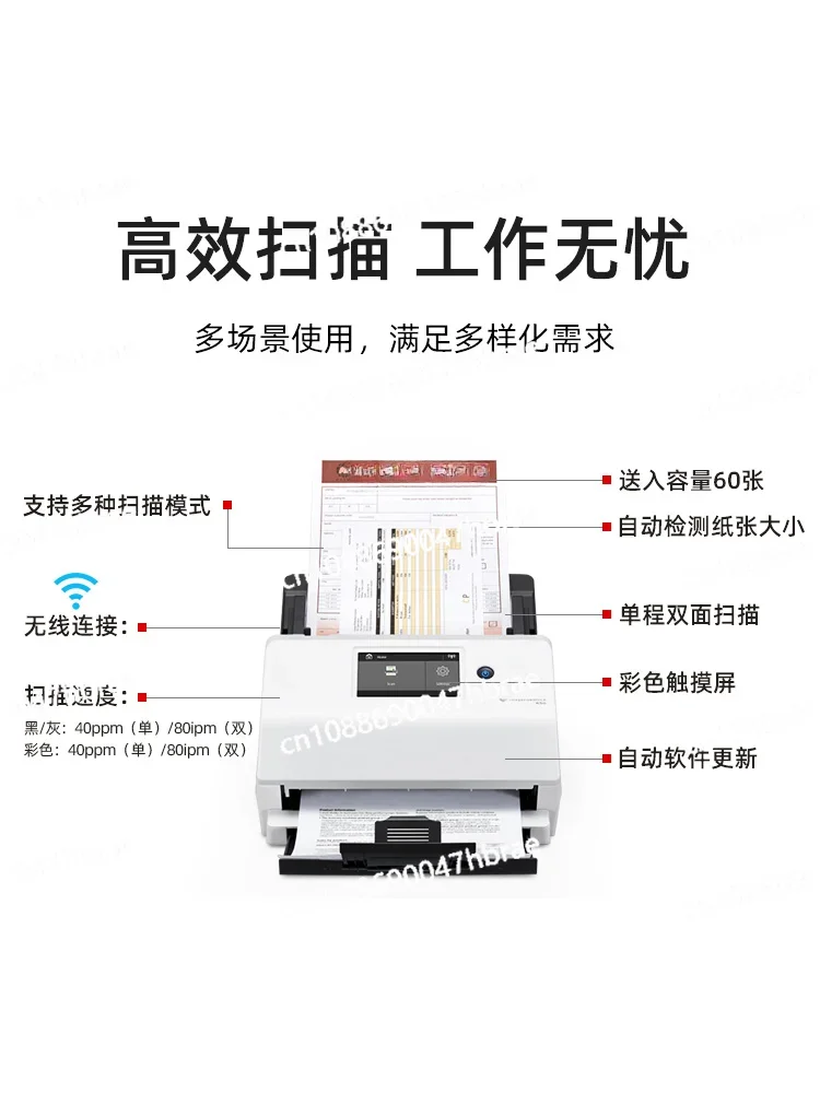 

Автоматический двусторонний цветной Высокоскоростной сканер R50 для подачи бумаги с Wi-Fi, сканирование формата А4, постоянное отслеживание контрактных документов