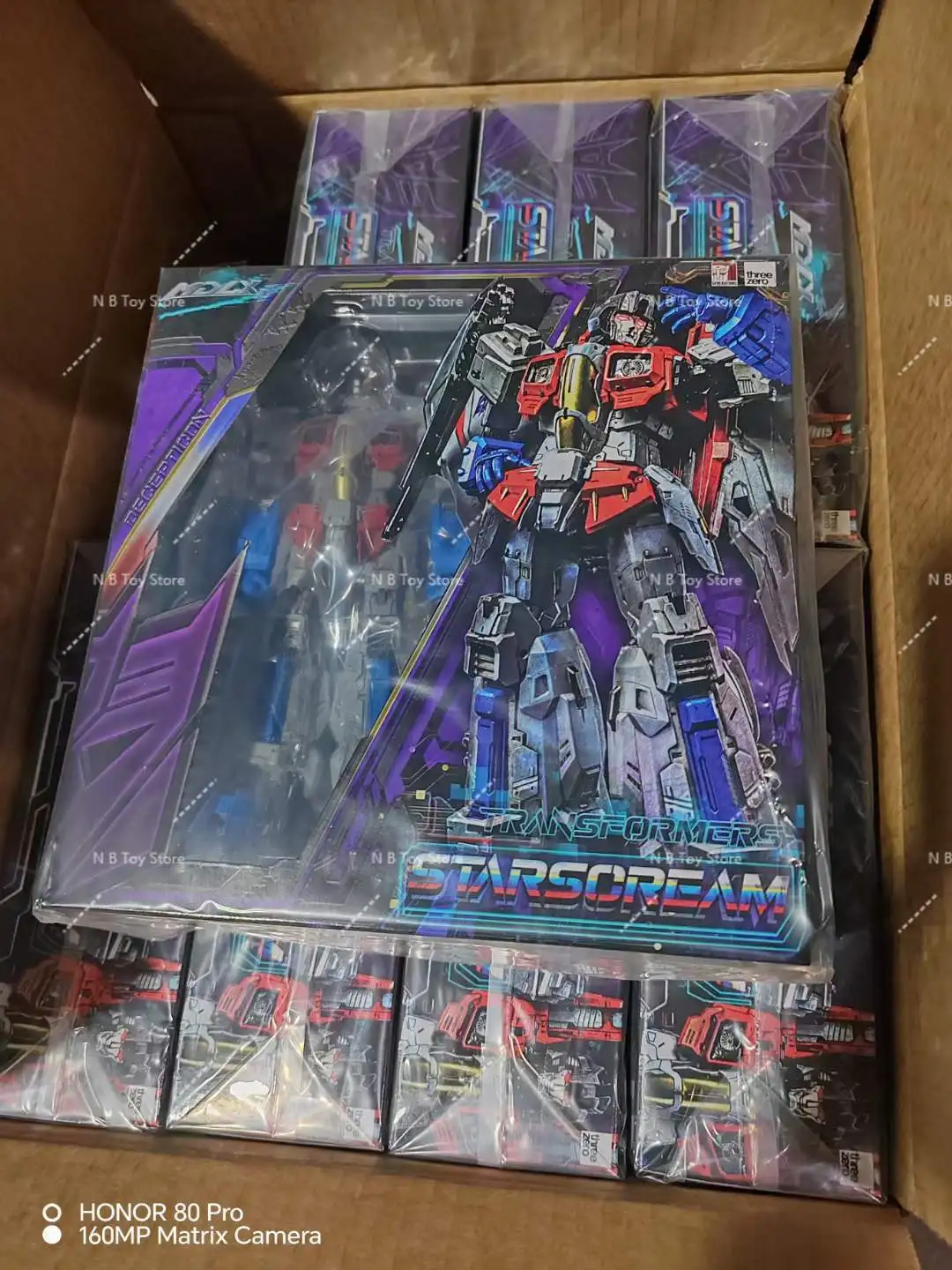 Original ThreeZero 3A G1 MDLX Transformation DLX Starscream 50 จุดข้อต่อคุณภาพสูง Action Figure พร้อมกล่อง