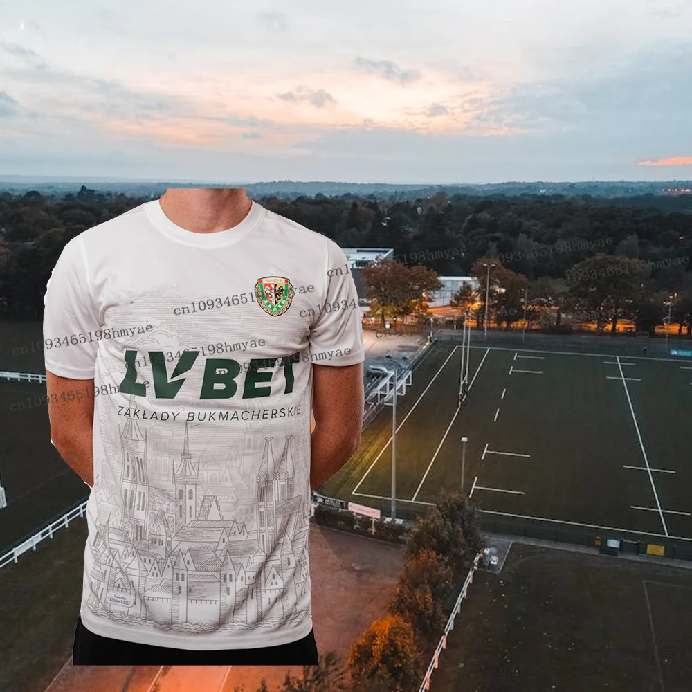 New Fiery 2025 Polaco Fútbol Hombres Camiseta de fútbol Polonia Entrenamiento físico Śląsk Wrocaw Kit de camiseta de fútbol exclusivo para niños