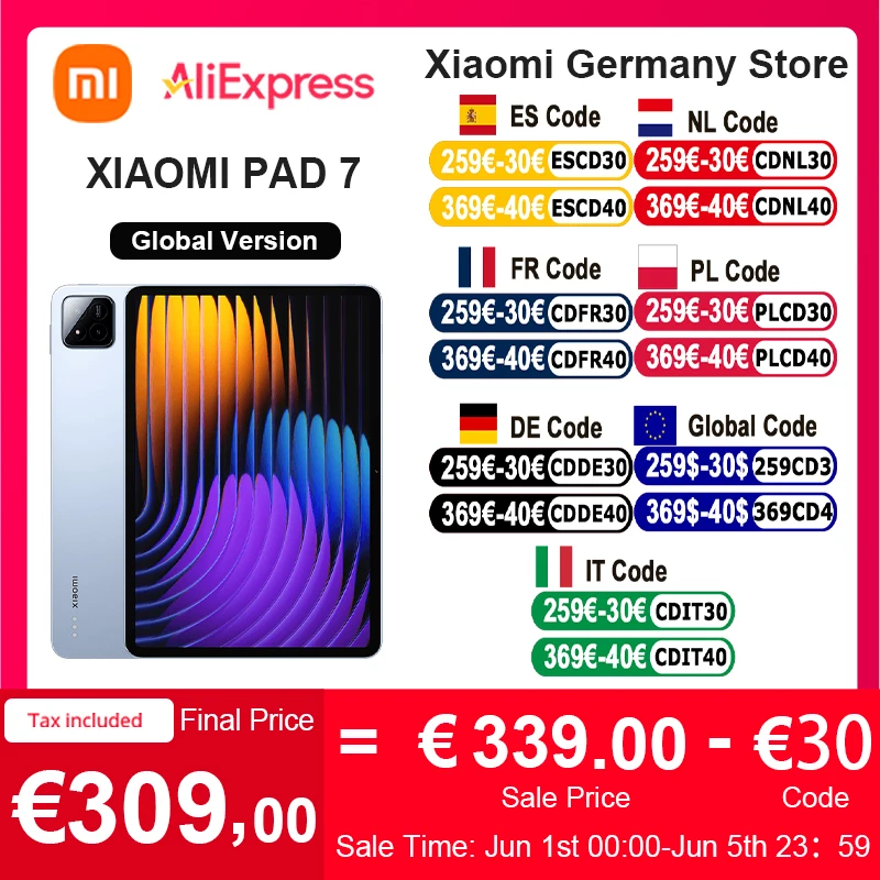 Globel Version Xiaomi Pad 7 8850mAh Akku 144Hz 11.2 ''Bildschirm Quad Lautsprecher Tablet 45W Turbo