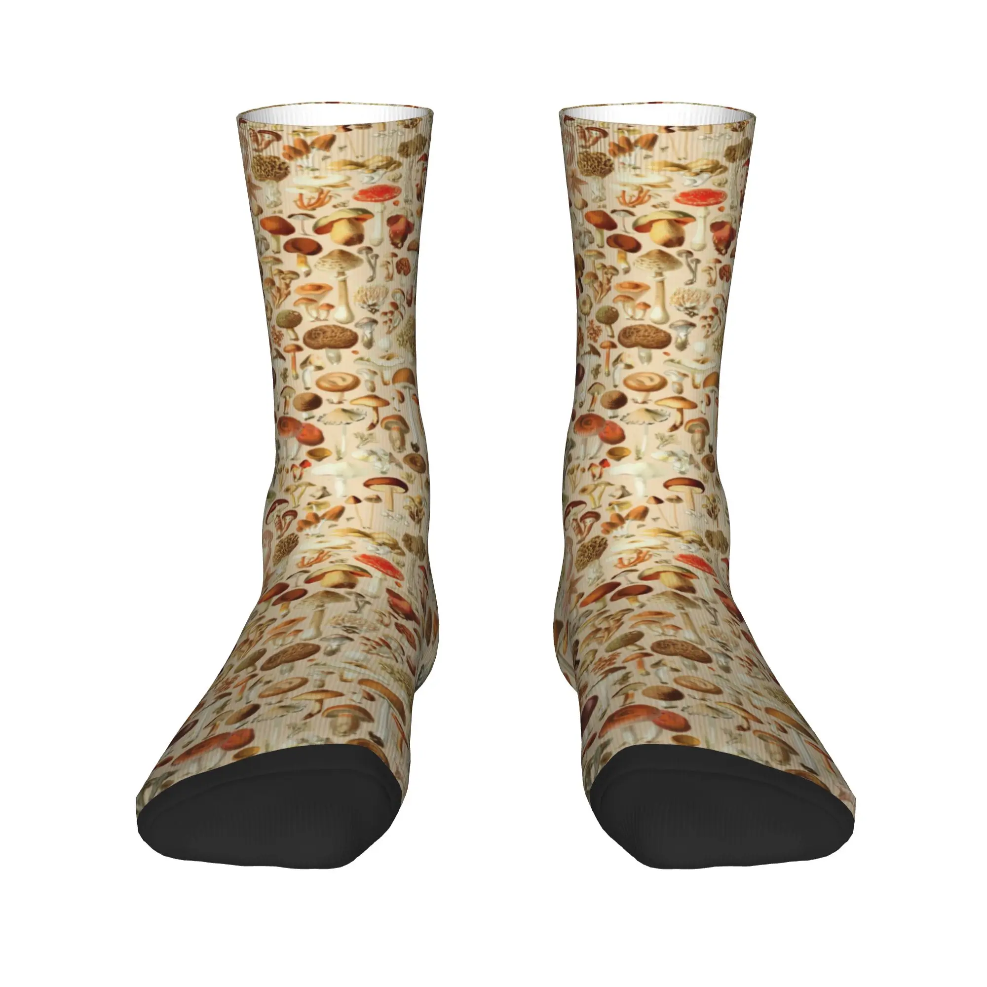 

Cool Mens Psychedelic Trippy Mushroom Dress Socks Unisex Comfortable Warm 3D Printed Mysterious Boho Crew Socks