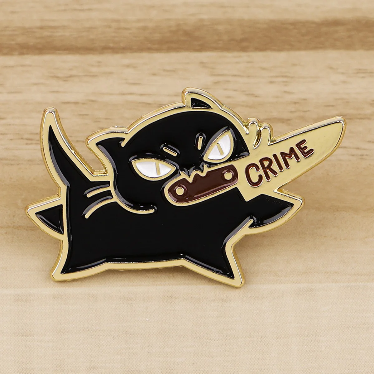 Funny Black Cat Enamel Pin Badges on Backpack Brooches for Women Men Lapel Pins Animal Jewelry Cosplay Accessories Toys Gift