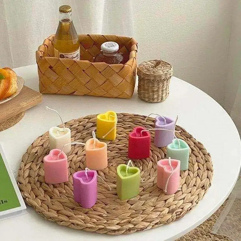 ثلاثية الأبعاد شكل الحب العمودي لطيف على شكل قلب قالب شمع صنع الحرف اليدوية اليدوية رائحة الفنون لوازم هدية عيد ميلاد