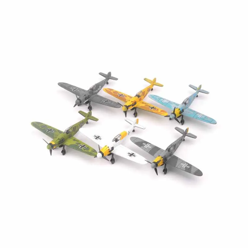 WWII BF109 Fighter Toy Model 4D DIY Assembled 1:48 Aircraft Toy Model Children's Military Science Education Toys Boys Gifts