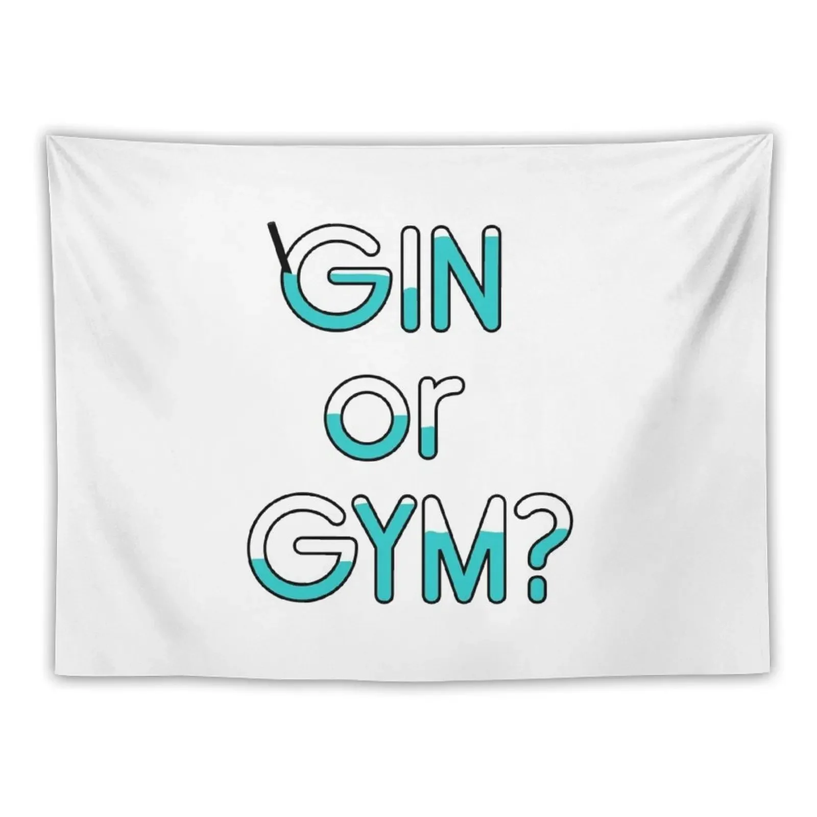 

gin or gym quote Tapestry Art Mural Decor Home Decoration For Bedroom Decorative Paintings Tapestry