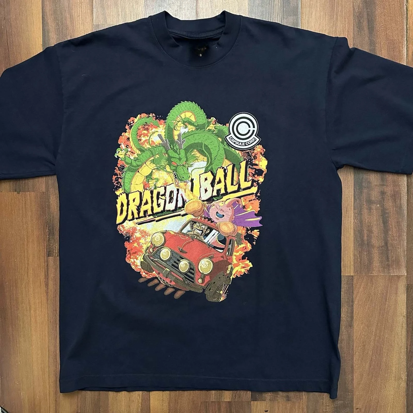 Bandai 2026 nueva camiseta holgada de manga corta para hombre de alta calidad con estampado de Dragon Ball Z Majin Buu Mr. Satan