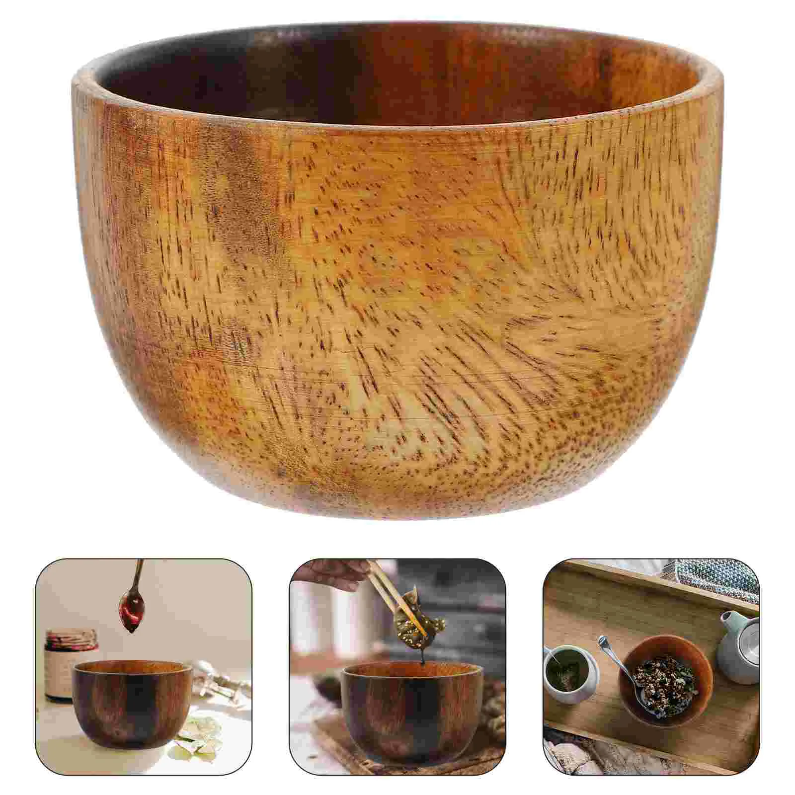 

Fruit Bowl for Kitchen Counter Japanese Style Wooden Salad Serving Japanese-style Soup Cereal