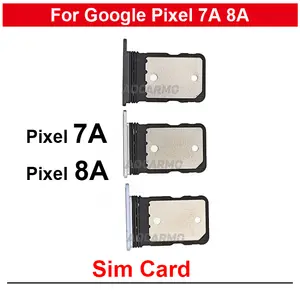 Bilashmart Google Pixel 7A 8A SIM Card Socket Slot Sim Tray Holder Black Obsidian White Blue Repair Replacement Parts