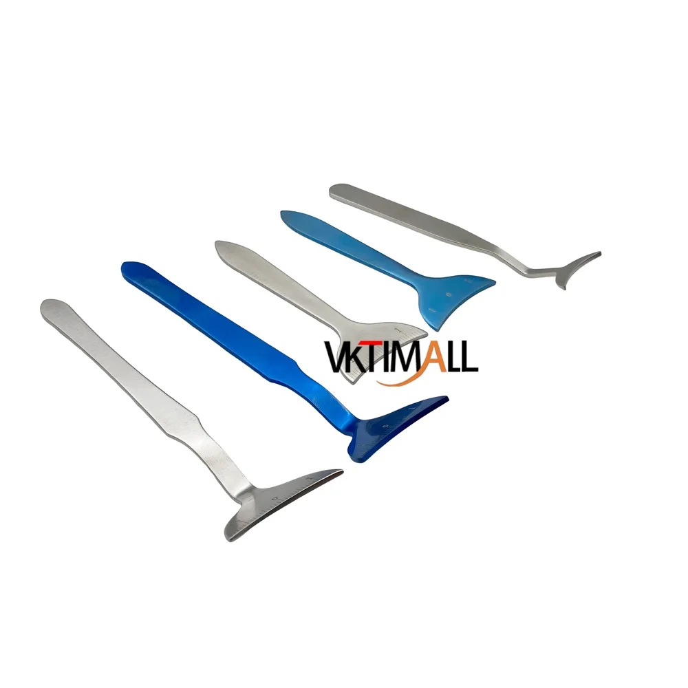 Lower Eyelid Folds Ruler Stainless Steel Crescent-Shaped Eyelid Measuring Silkworm Caliper Ophthalmic Instrument