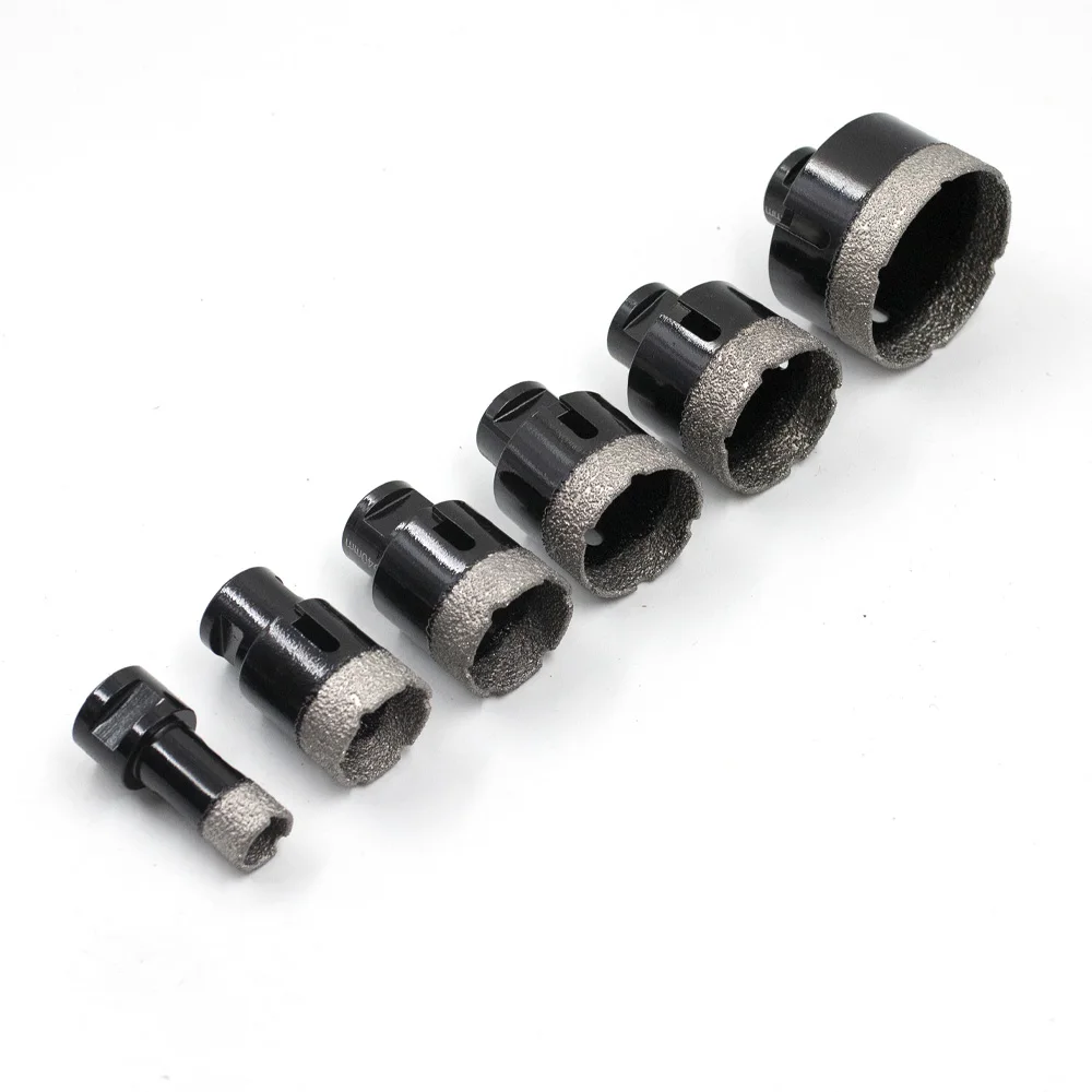 Imagem -03 - Thread Dry Vacuum Brazed Diamante Drilling Bit Porcelain Cup Saw Azulejo Granito Mármore Pedra Buraco Saw Angle Grinder Tools 1pc M14