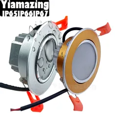 Silver Gold IP65 IP66 220V IP67 Outdoor Waterproof LED Downlight Dimmable 5W 7W 9W 12W Kitchen Bathroom Ceiling Lamp Spot Light