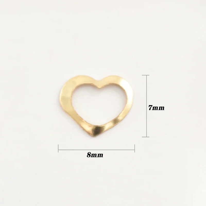 7x8mm Floating Heart 14K Gold Filled Heart Charm Gold Pendant for Jewelry Making DIY Jewelry Accessories DIY Jewelry Findings