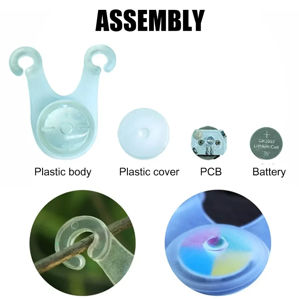 1-100PCS Waterproof LED Rope Lights for Outdoor Camping Safety Hanging Tent Emergency Flashlight Fishing Nighttime Visibility