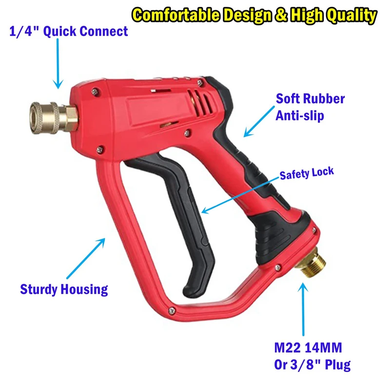 High Pressure Water Gun For Karcher K Series Car Washer With Quick Connect Nozzles And Extension Wand