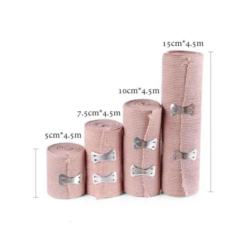 5Rolls High Elastic Bandage Medical Sports Sprain Treatment Wound Dressing Emergency First Aid Bandage For Knee Ankle Arm Foot