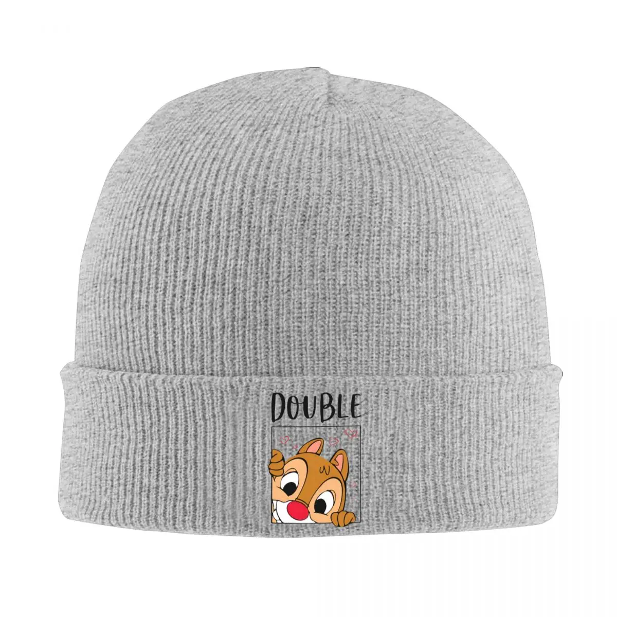 Double Trouble Couple Chipmunks Valentines Day Beanie Hats Y2K Cool Caps Female Male Gym Knitting Hat