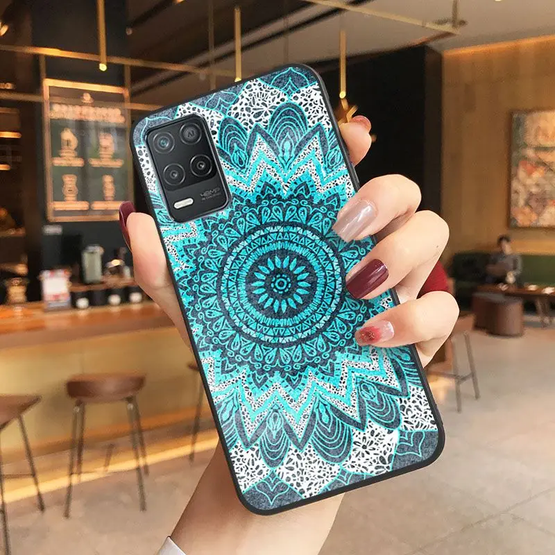 blue gold Mandala flower dream catcher Phone cover For oppo Realme 8Pro 6PRO 6i 7pro 9i 9pro C11 C21 C25Y C25S C3 Q3S XT Cases