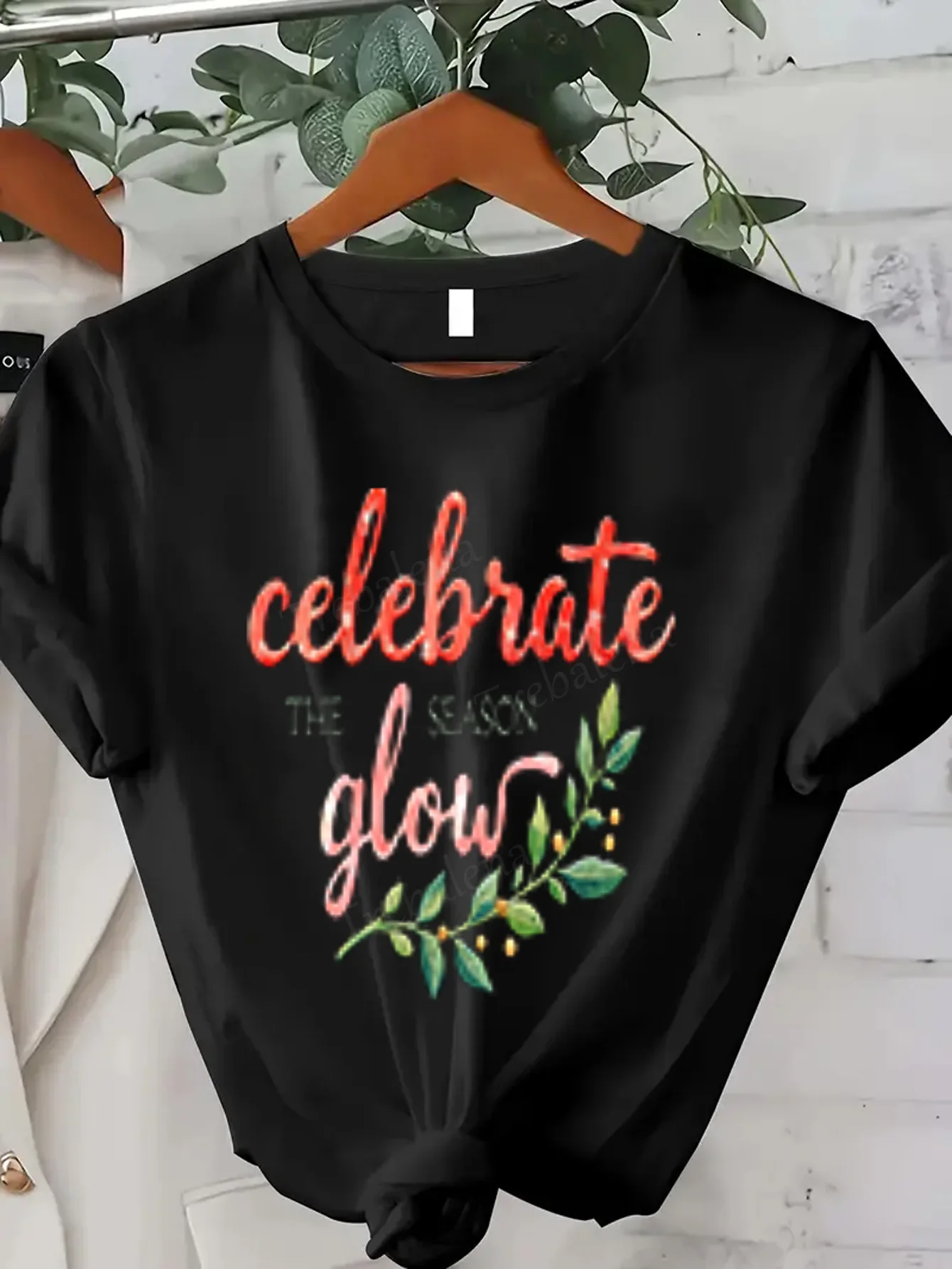 Women T-shirt Celebrate the Glow: Festive Women's T-Shirt