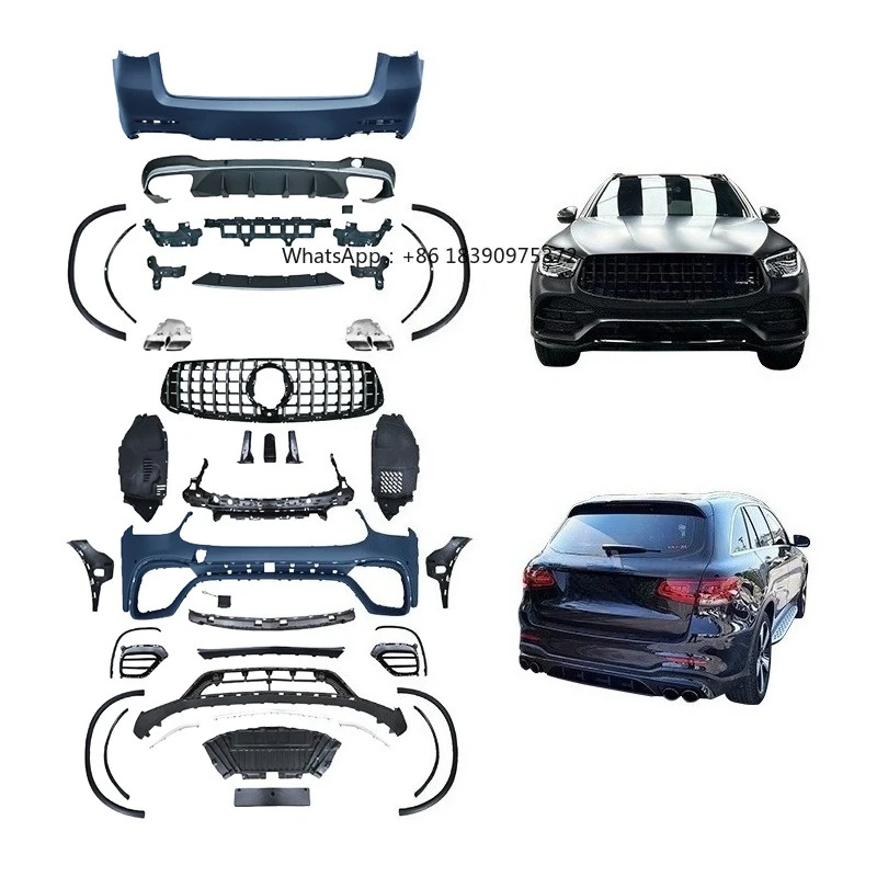 Car Modification Upgrade Front and Rear Bumpers for 2020-2023 GLC Upgrade 63 Car Body Kit