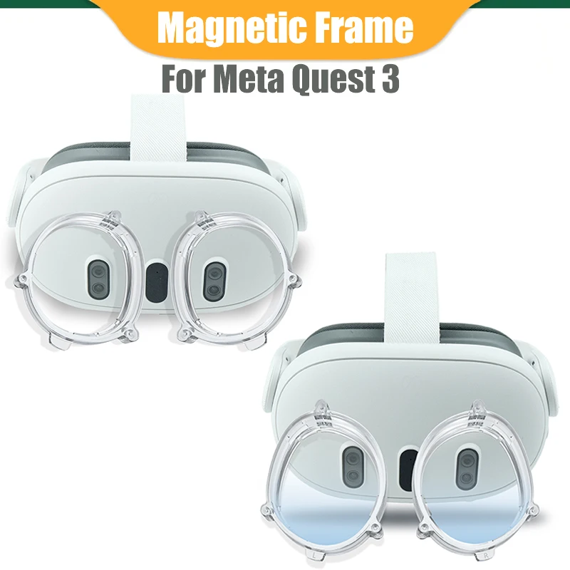 Magnetic Frame for Meta Quest 3 Blue Light-Blocking Lenses VR Eyeglasses Lens Spacer Lens Anti-Scratch Ring for Quest 3