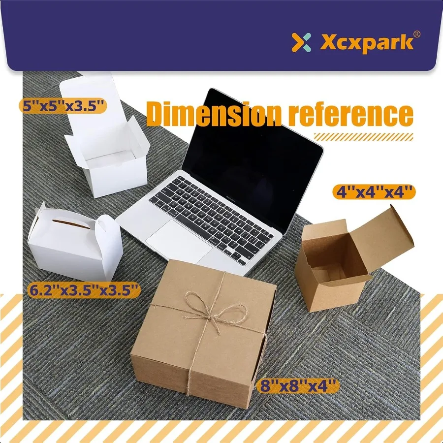 30개 상자 5x5x3.5 크래프트 종이