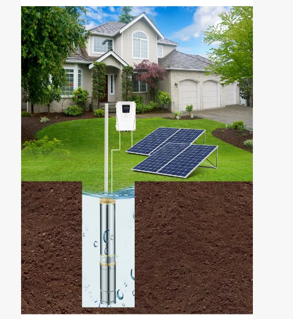 High Speed Deep Well Solar Water Pump 30hp High Power For Agriculture Farm Irrigation