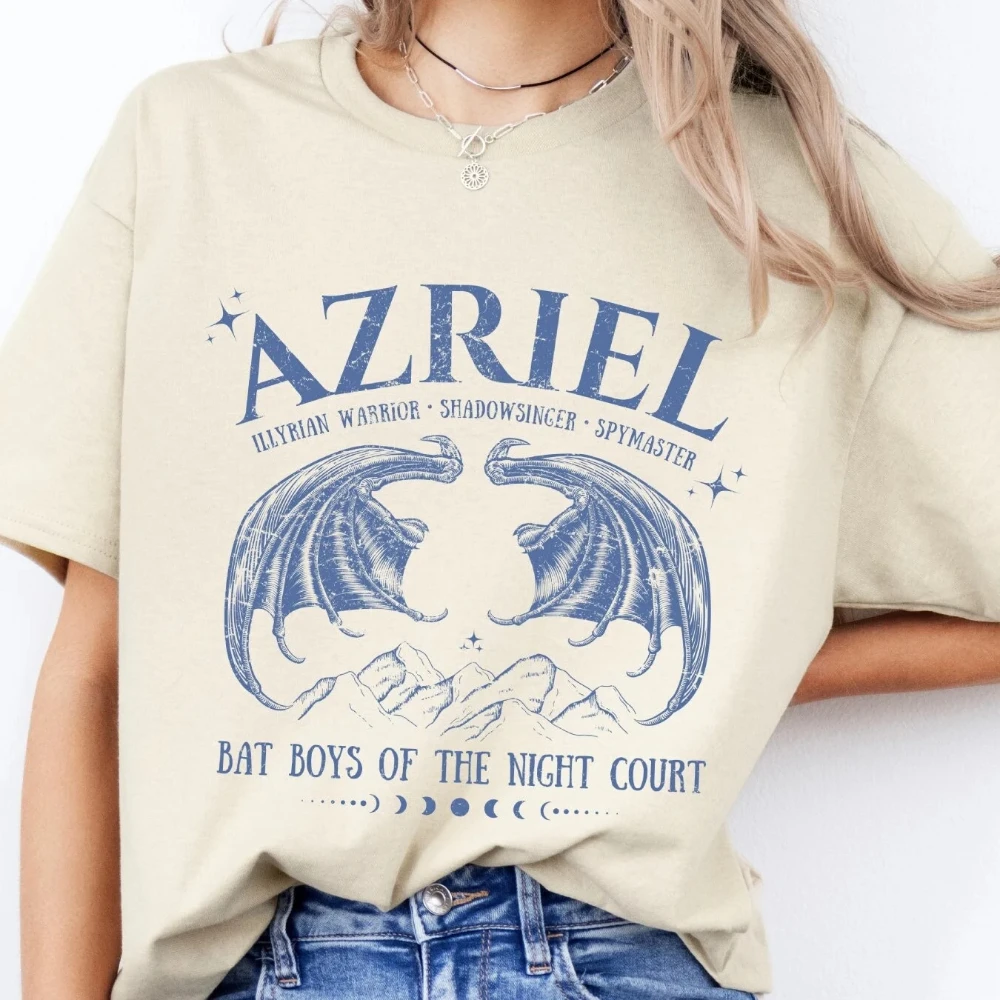 

ACOTAR Inspired Azriel T-Shirt Bat Boys Shadowsinger Night Court A Court of Thorns and Roses Shirt Graphic Men Women All-Season
