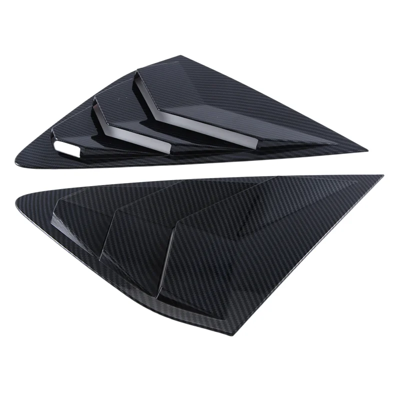 

2PCS Car Rear Side Vent Quarter Window Louver Shutter Cover Parts Accessories For Honda Accord 2023 Carbon Fiber Look