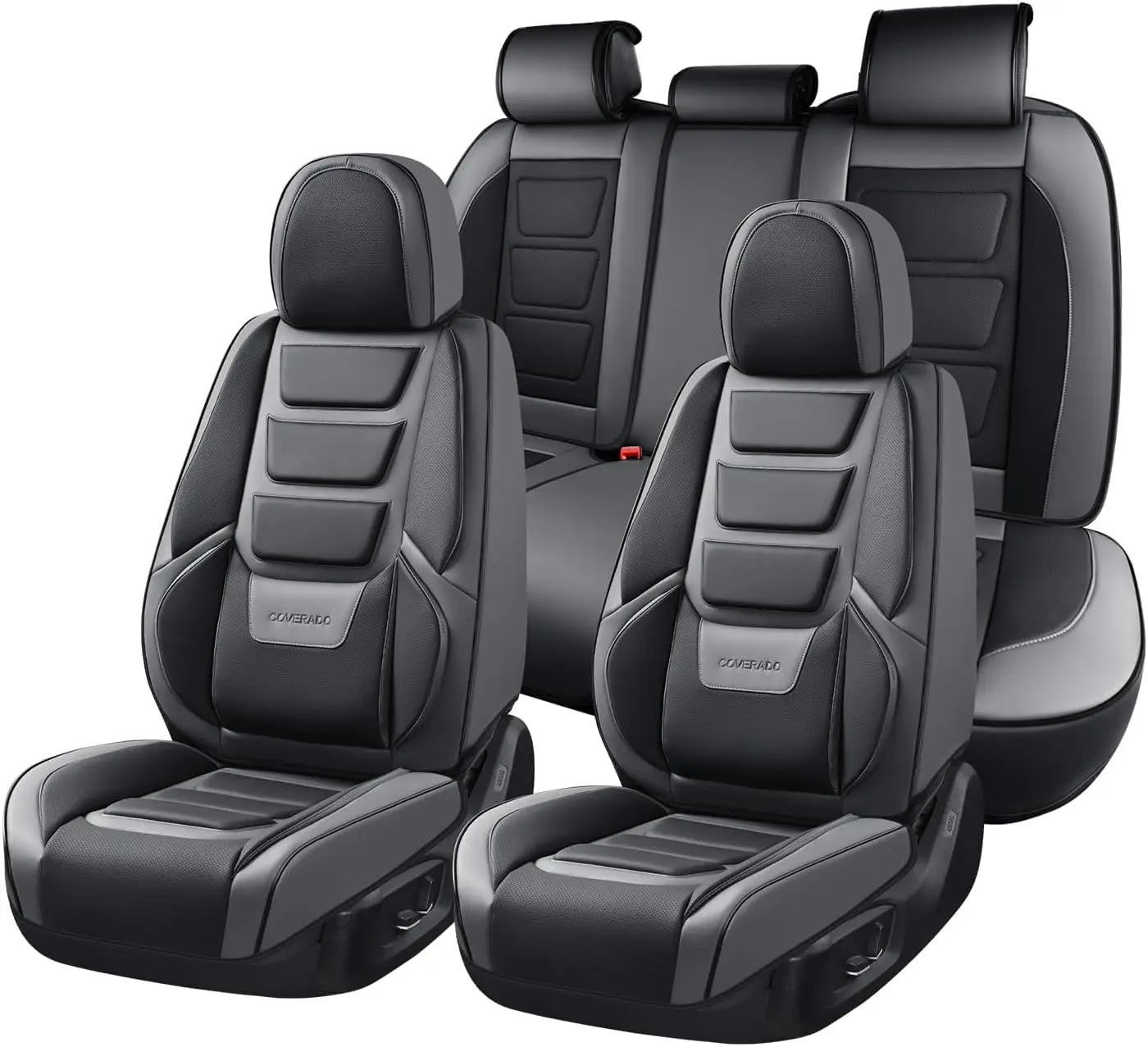

Car Seat Covers Full Set, Covers for Cars, Front Covers and Back Cover Waterproof Leather Automotive