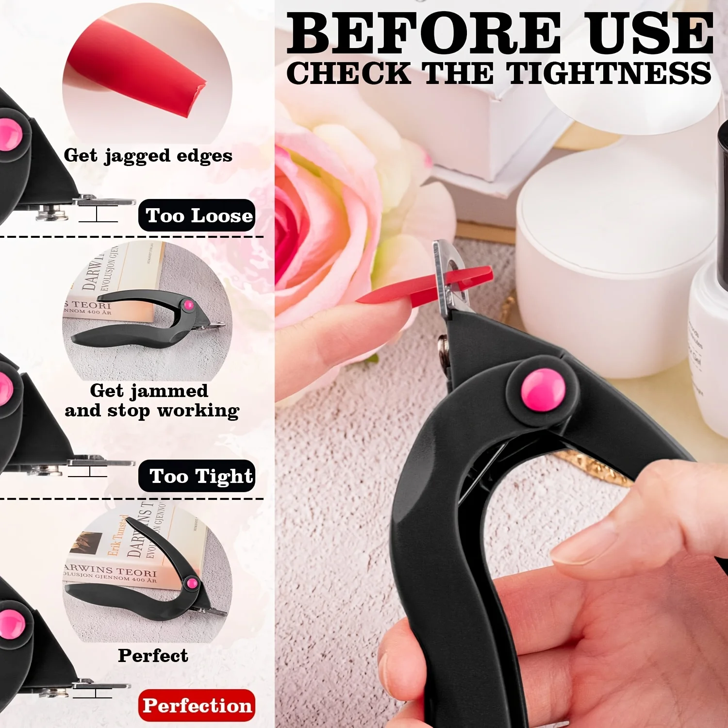 ที่ตัดเล็บอะคริลิคแบบปรับได้ ทำจากสแตนเลส สำหรับตกแต่งเล็บ ใช้ในร้านเสริมสวย ทำเล็บมือ