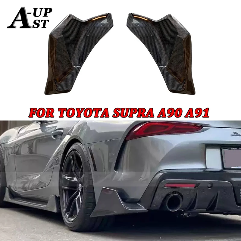 Carbon Fiber Rear Corner for Toyota GR Supra A90 A91 MK5 Rear Bumper Wrap Corner Splitter Corner Cover Body Kit