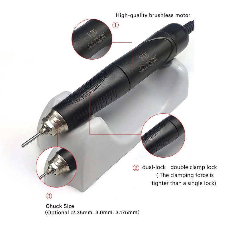 Sieraden polijstmachine micromotor tandheelkundige apparatuur 90000 rpm 150 W vermogen YJD100 met pedaal