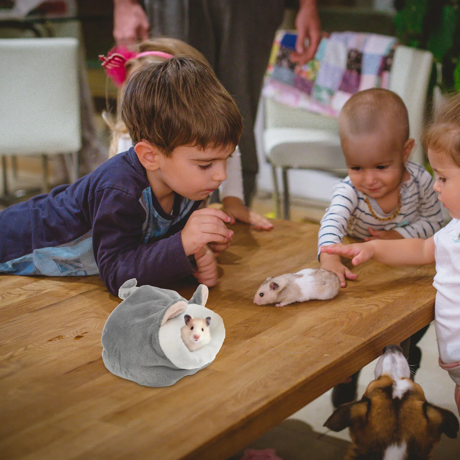 

Hamster Cotton Nest Light Grey Comfortable Winter Warm Pet Nest Bed for Sleeping Hedgehog Small Animal Warm Bed