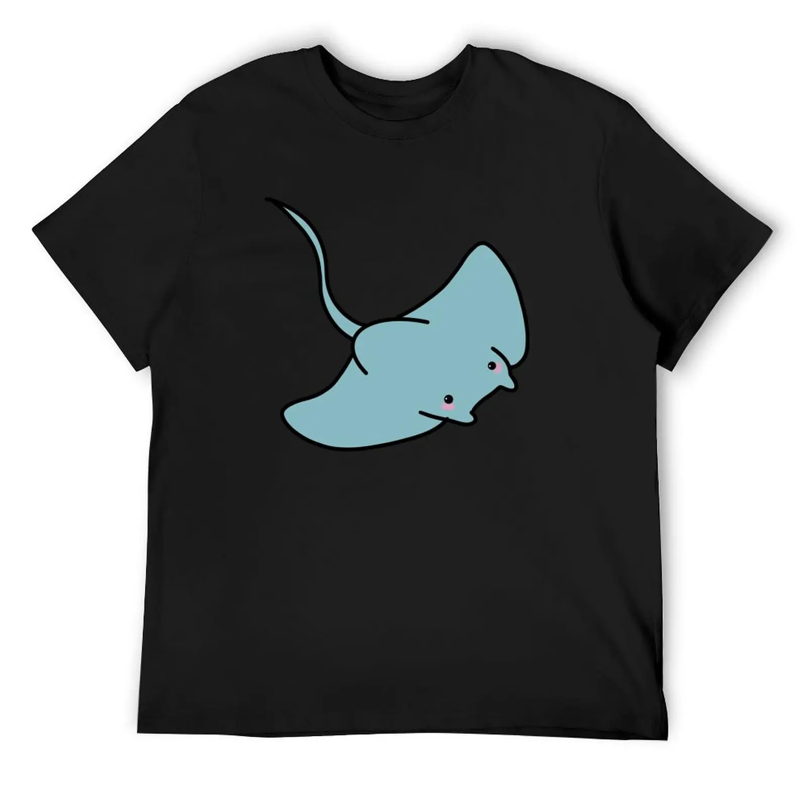 Cute Blue Stingray T-Shirt blacks tees Aesthetic clothing graphic t shirt vintage plain black t shirts men
