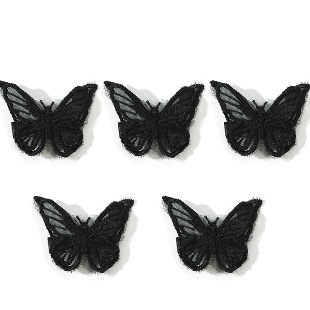 5Pcs  Sweet White Lace Butterfly Hair Clips Butterfly Hair Barrettes Sweet Hairpins for Women Wedding Hair Accessories