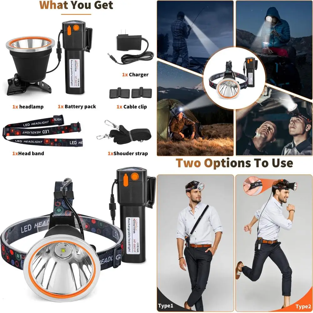 

Суперяркий водонепроницаемый перезаряжаемый светодиодный фонарь для охоты, рыбалки, кемпинга, походов и активного отдыха на природе