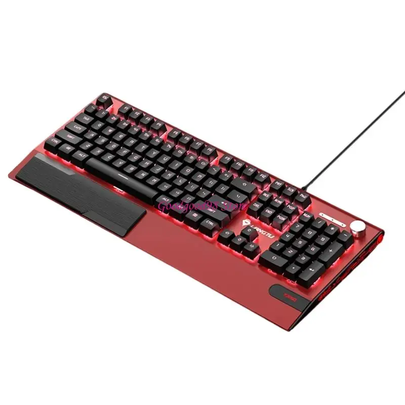 104Key Cord USB Mechanical Gaming Keyboards RGBs Backlighting N Rollover Switches Enhances Performances