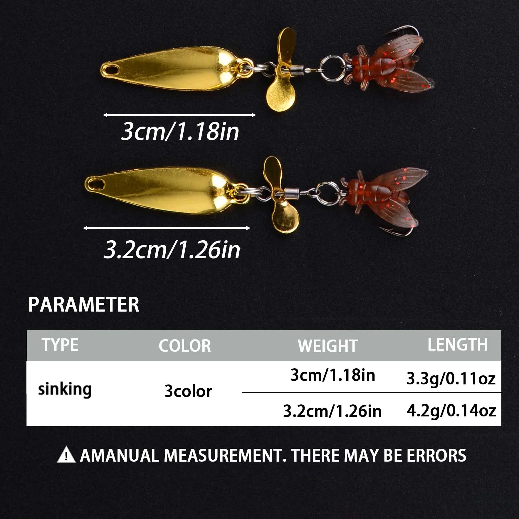 Señuelo Spinner antimosquitos con lentejuelas para spinning