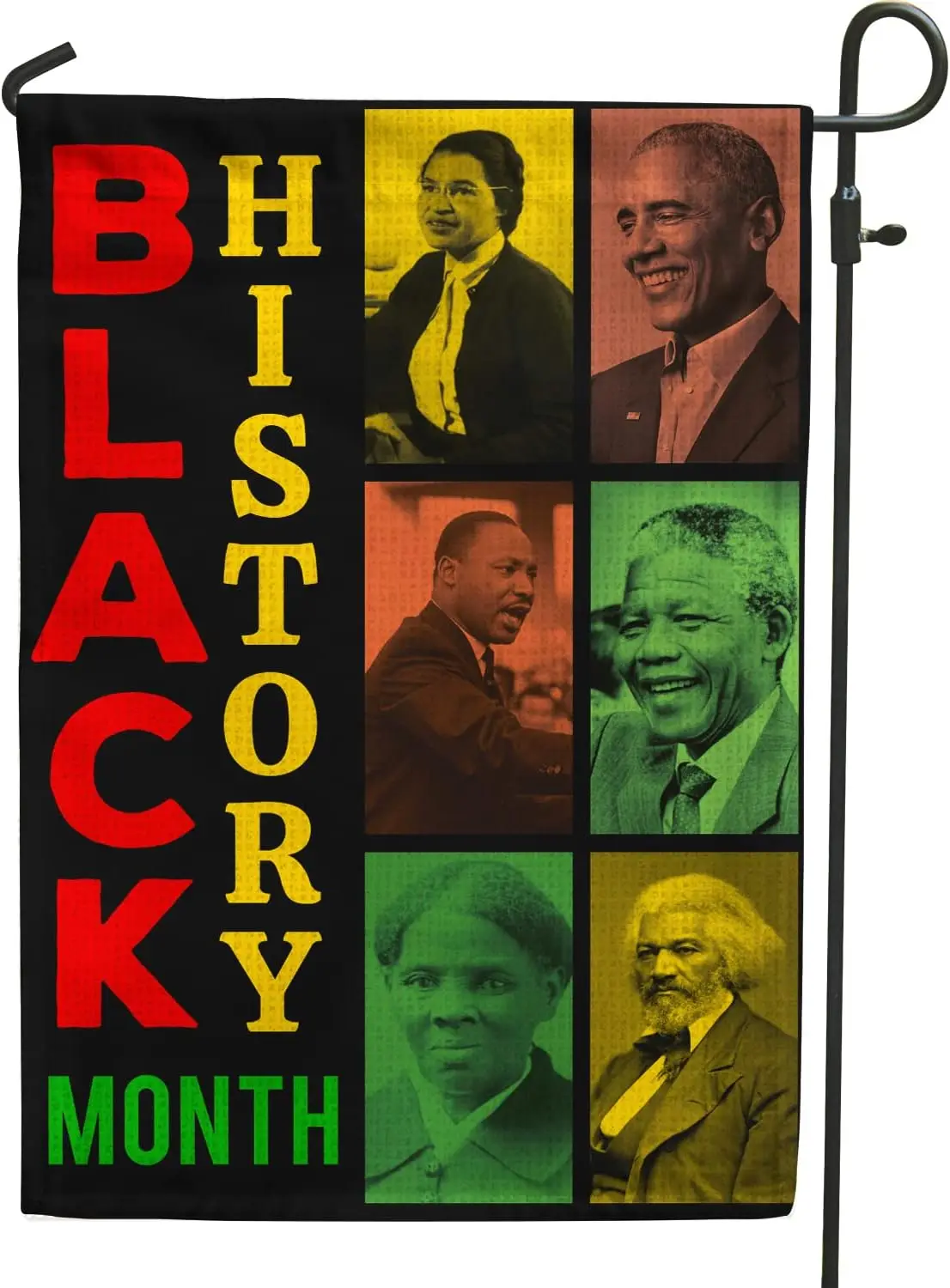 Черный Садовый флаг с изображением месяца, черный декоративный флаг с изображением истории для улицы, подвесной, 12x18 дюймов