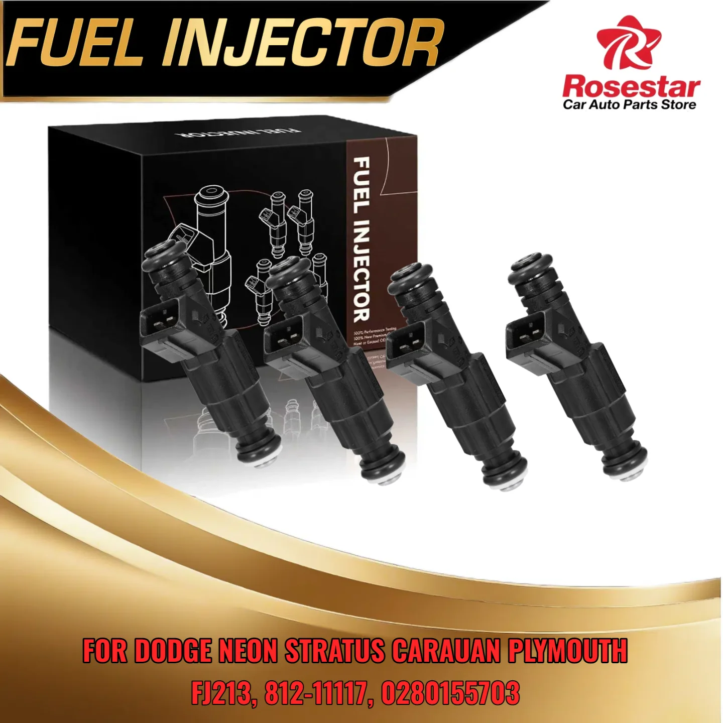 

4 PCS Fuel Injector for Chrysler Cirrus 1995 1997 for Dodge Caravan for Plymouth Neon 81211117 0280155703