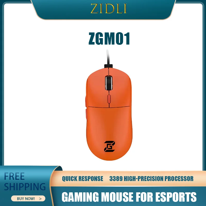 

ZIDLI ZGM01 Gaming Mouse With 3389 Sensor Fast Response RGB Wired Mouse For Esports Consumers Electronic Games And Accessories